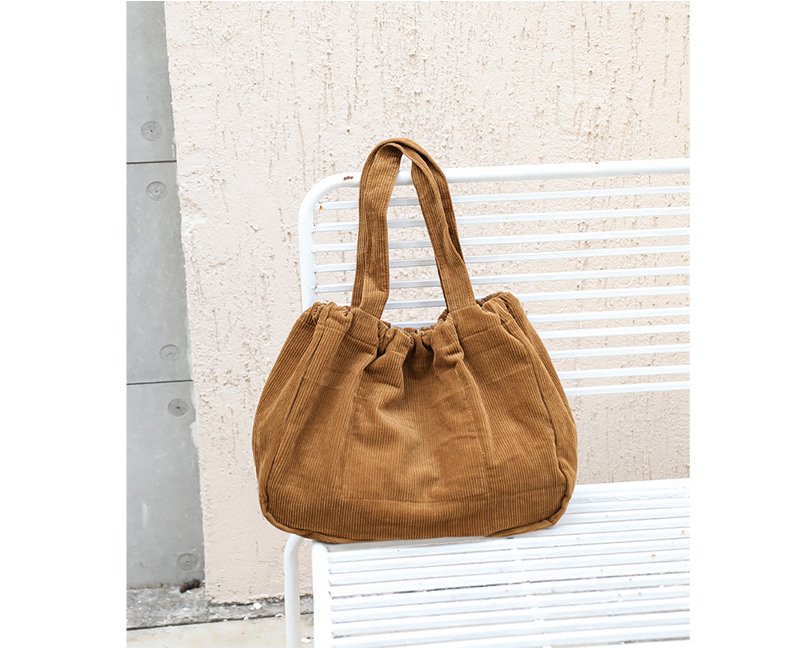 Le Côtelé Urbain - Sac Bandoulière Femme Velours Côtelé Grande Capacité Poche Zippée – Image 14