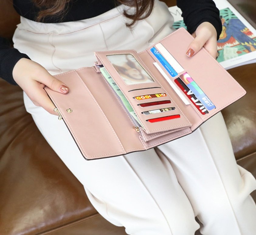 Le Compagnon Élégant - Portefeuille Femme Simili 3 Volets Organiseur Cartes Billets Monnaie – Image 10