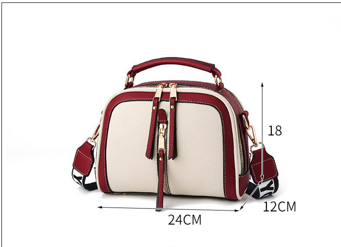 L'Élégance Urbaine - Sac à Bandoulière Femme Petit Carré Motif Litchi Polyester – Image 7