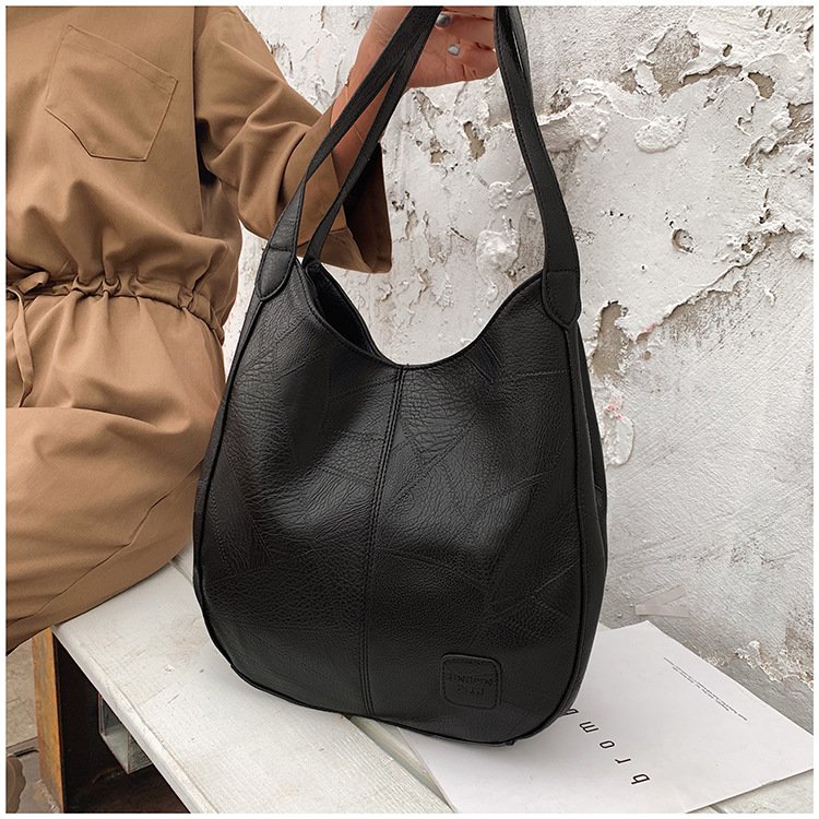 Le Chic de Rue - Sac à main bandoulière femme synthétique souple fermeture éclair poche téléphone – Image 18