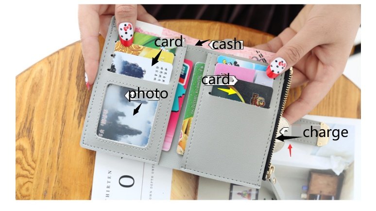 L’Essentiel Élégant - Portefeuille Femme Compact en PU Léger 90g Boucle Raffinée – Image 2