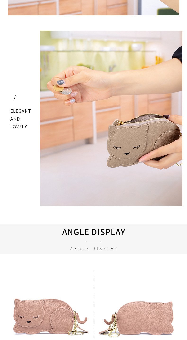 L’Élégance du Chat - Porte-monnaie Cuir Véritable Femme Compact Ultra-Fin – Image 10