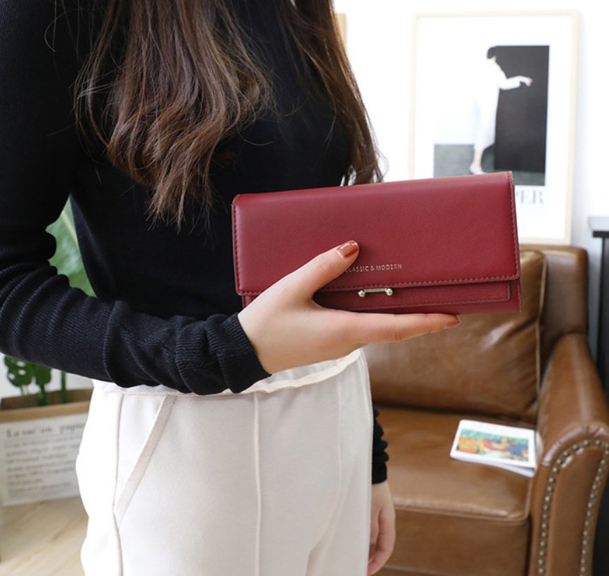 Le Compagnon Élégant - Portefeuille Femme Simili 3 Volets Organiseur Cartes Billets Monnaie – Image 5