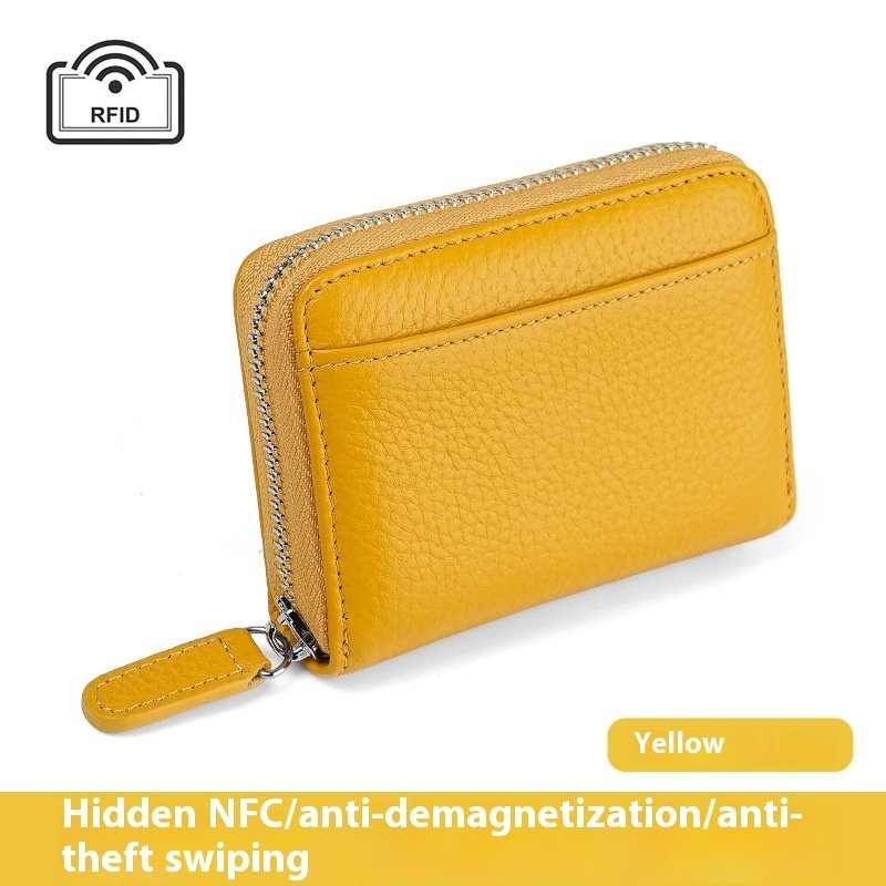 L'Élégance Protectrice - Portefeuille Cuir Vachette RFID Femme Compact 14-20 Cartes – Image 8