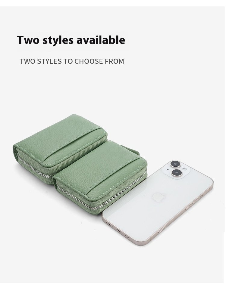 L'Élégance Protectrice - Portefeuille Cuir Vachette RFID Femme Compact 14-20 Cartes – Image 12