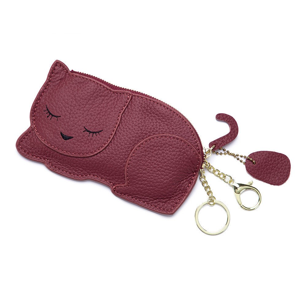 L’Élégance du Chat - Porte-monnaie Cuir Véritable Femme Compact Ultra-Fin – Image 4