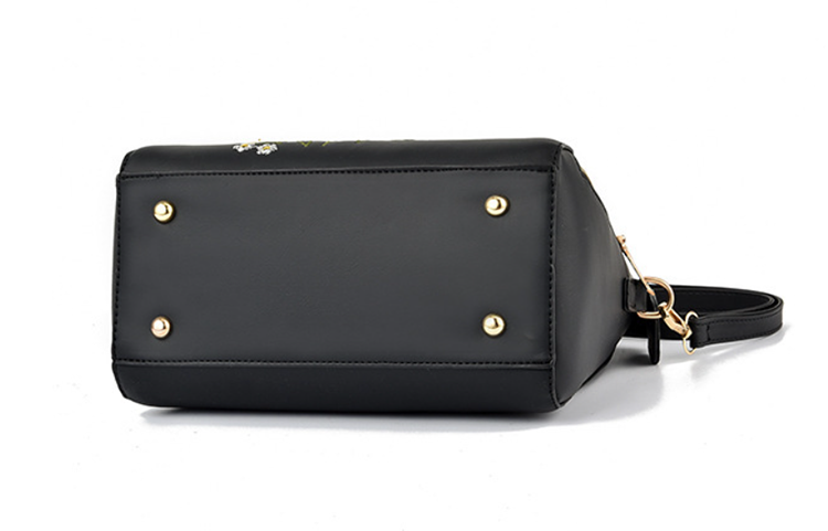 Le Brodé Fleuri - Sac à Main Femme Brodé Floral PU Grande Capacité – Image 14