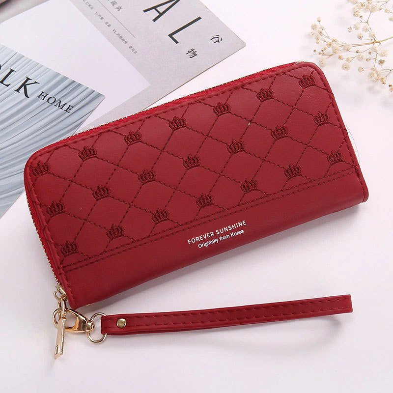La Pochette Brodé - Pochette Porte Monnaie Femme Brodé Textile Souple
