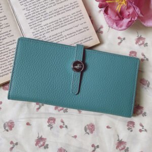 Le Litchi Raffiné - Portefeuille Long Femme Cuir Vachette Véritable Pince Billets Zip