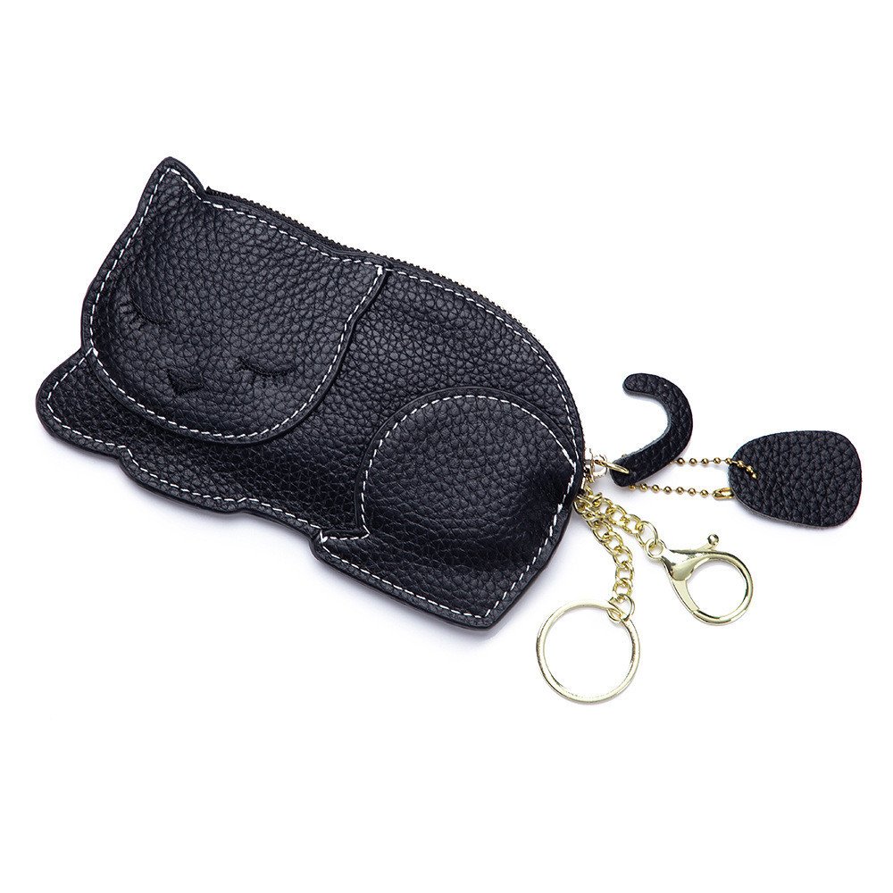 L’Élégance du Chat - Porte-monnaie Cuir Véritable Femme Compact Ultra-Fin – Image 5