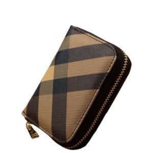 Le Compagnon Sécurisé - Porte-Carte Femme Mini Anti-RFID Antivol Textile Rayé Compact