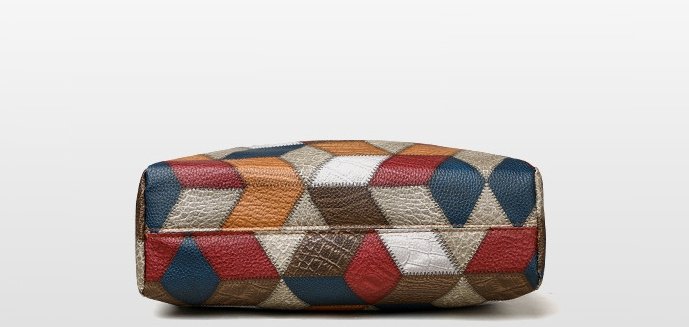 L'Éclat Géométrique - Sac Bandoulière Femme Motif Géométrique Color-Block Grande Capacité – Image 9