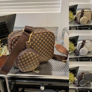 Le Must-Have Rétro Carré - Sac à Bandoulière Femme Carré Motif Quadrillé en PU