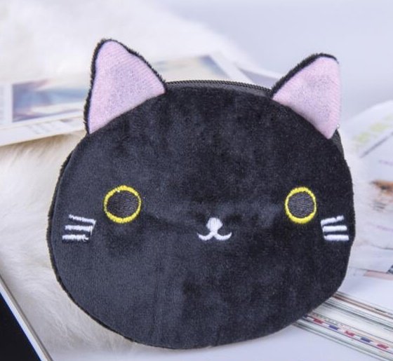 La Pochette Chat - Porte-Monnaie Pochette Chat Peluche Douce Femme – Image 2