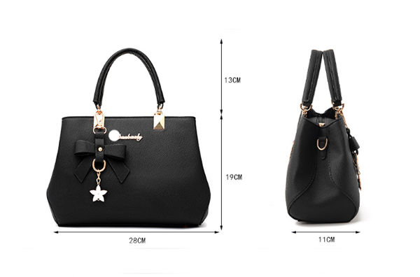 L'Élégance Nouée - Sac Bandoulière Femme en PU avec Nœud Compartiments Multiples Poches Zippées – Image 16