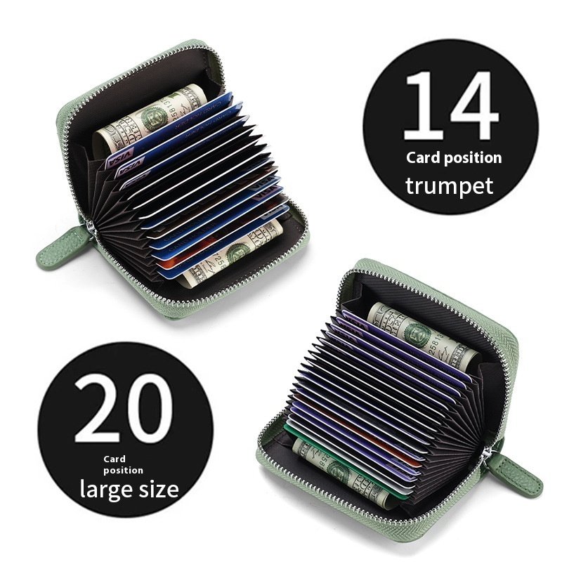 L'Élégance Protectrice - Portefeuille Cuir Vachette RFID Femme Compact 14-20 Cartes – Image 10