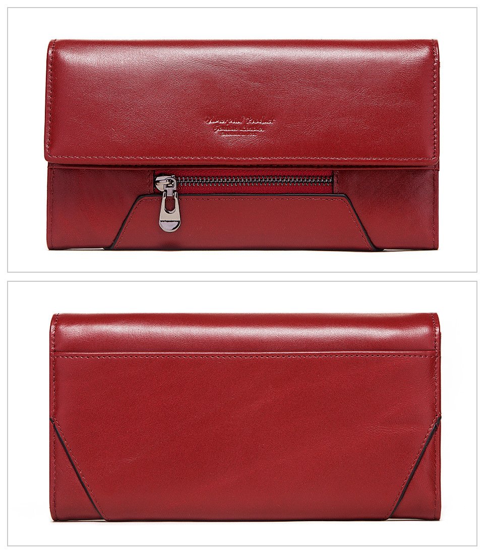 Le Compagnon Distingué - Portefeuille Long Femme Cuir Vachette RFID Compartiment Zip – Image 9