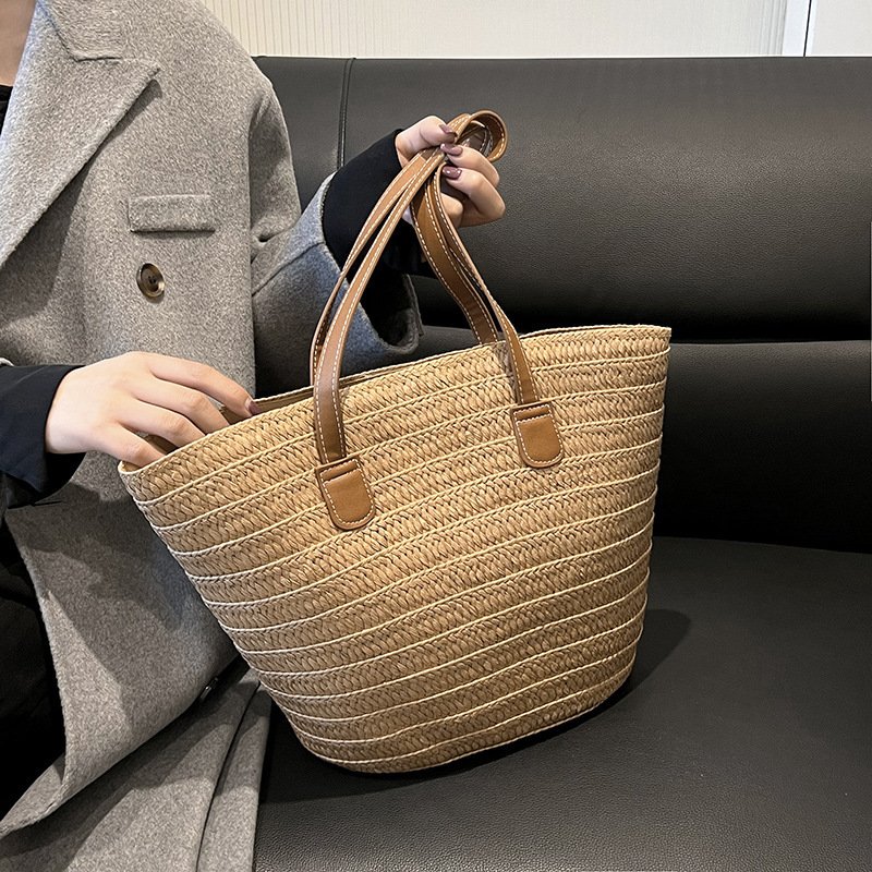 L'Ondulation Estivale - Sac à main femme en paille tressée – Image 5