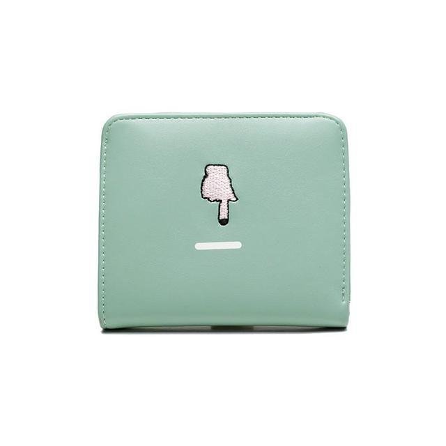 La Pochette Imprimée - Mini Portefeuille Femme Compact Pliant en PU Broderie Coréenne – Image 5